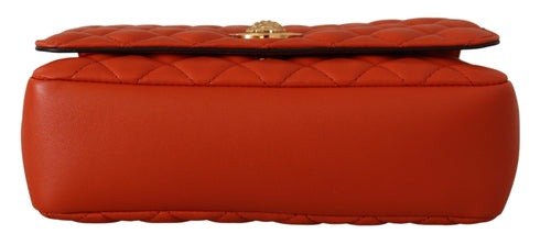 Versace Red Nappa Leather Medusa Shoulder Bag